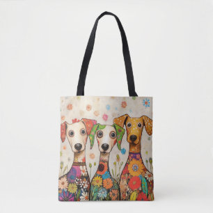Bolso De Tela Diseño de cachorros lindos y coloridos