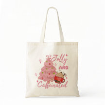 Diseño de café de árbol de Navidad alegre y cafein