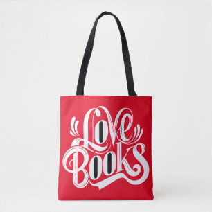 Bolso De Tela Diseño de caligrafía de libros de amor