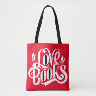 Bolso De Tela Diseño de caligrafía de libros de amor