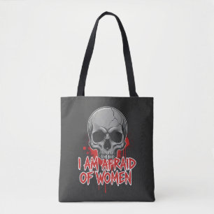 Bolso De Tela Diseño de camiseta de miedo a las mujeres