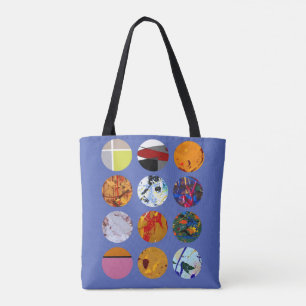 Bolso De Tela Diseño de círculos de patrones #3
