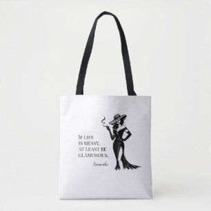 Bolso De Tela Diseño de cita de estilo glam personalizado