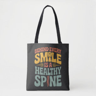 Bolso De Tela Diseño de citas de quiropráctico de espina sana so