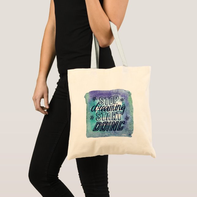 Bolso De Tela Diseño de citas motivacionales para los logros (Anverso (producto))