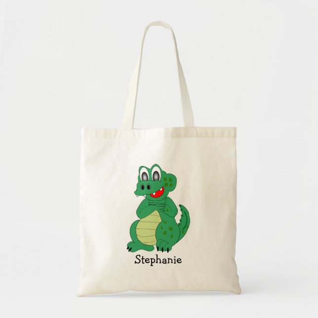 Bolso De Tela Diseño de cocodrilo (Frente)