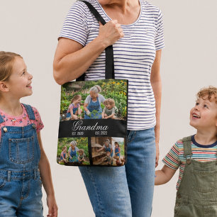 Bolso De Tela Diseño de Colage de Fotos Familiares Recuerdo para