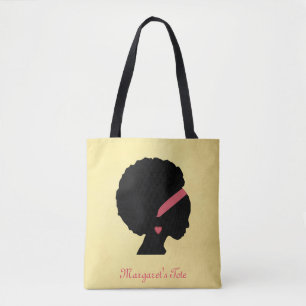 Bolso De Tela Diseño de colores dorados Cabello afro
