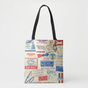 Bolso De Tela Diseño de conjunto de sellos de documentos antiguo