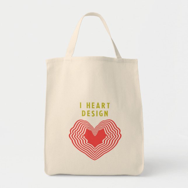 Bolso De Tela Diseño de corazón (Frente)