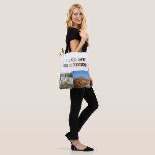 Bolso De Tela Diseño de corazón con varias fotos de Pawprint Com