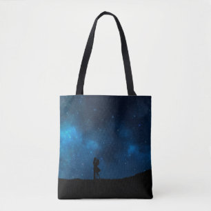 Bolso De Tela Diseño de corazón de pareja romántica