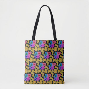 Bolso De Tela Diseño de Corazones Coloridos en impresión total