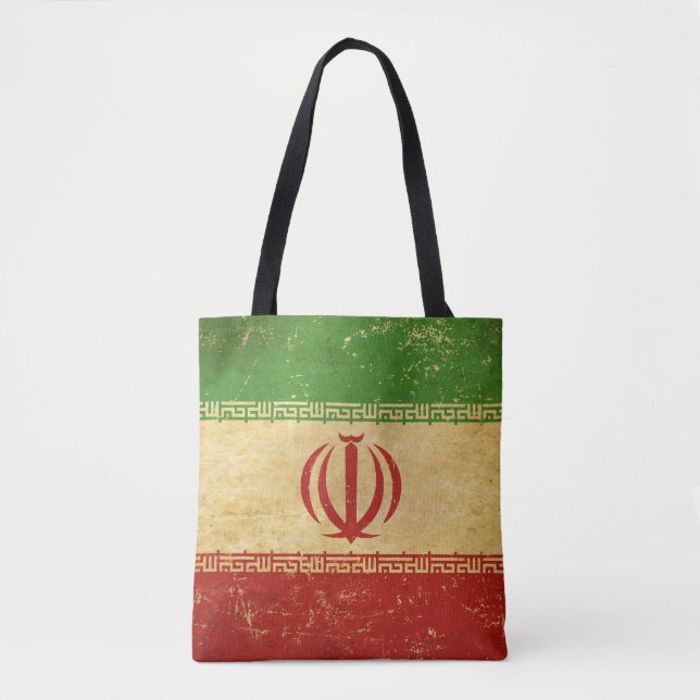 Bolso De Tela Diseño de cosecha de bandera de Irán (Anverso)
