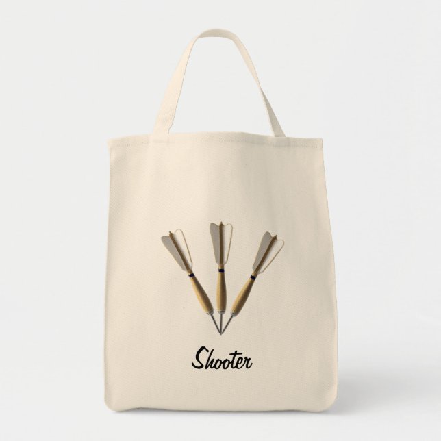Bolso De Tela Diseño de dardos con monograma (Frente)