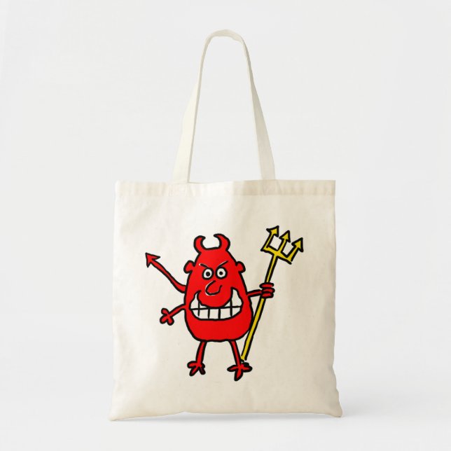 Bolso De Tela Diseño de Diabla Señoras (Frente)