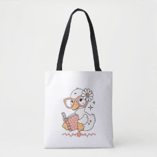 Bolso De Tela Diseño de dibujos animados de libro de lectura de