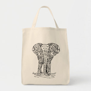 Bolso De Tela Diseño de elefantes ‘Thembo’