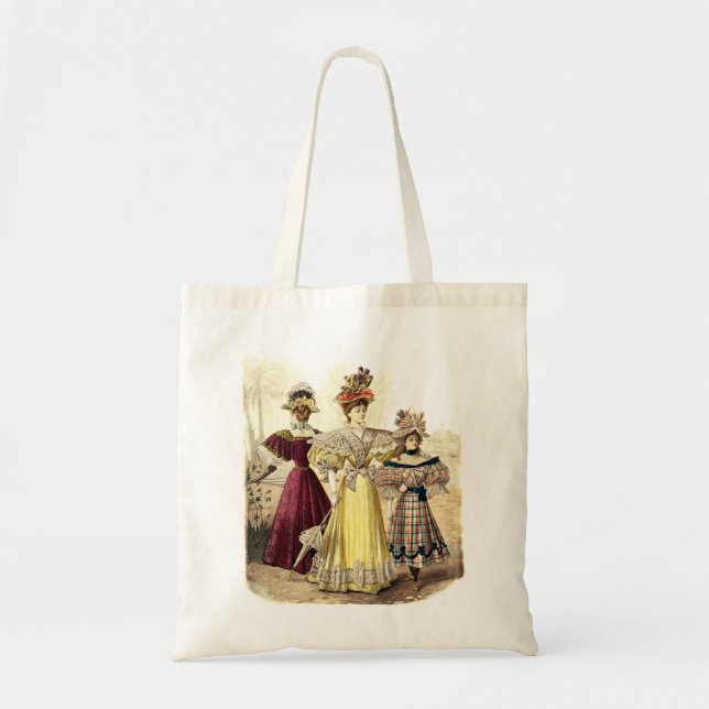 Bolso De Tela Diseño de época para damas victorianas (Frente)
