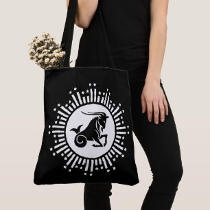 Bolso De Tela Diseño de Estallido Estelar Cósmico del Signo Zodi