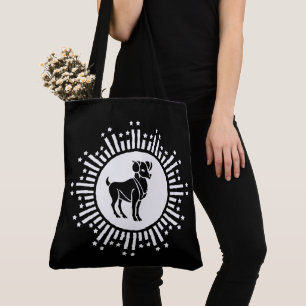 Bolso De Tela Diseño de explosión estelar cósmica del signo zodi