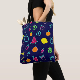 Bolso De Tela Diseño de Fantasía de Frutas Coloridas