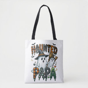 Bolso De Tela Diseño de fantasma de Halloween del papá embrujado