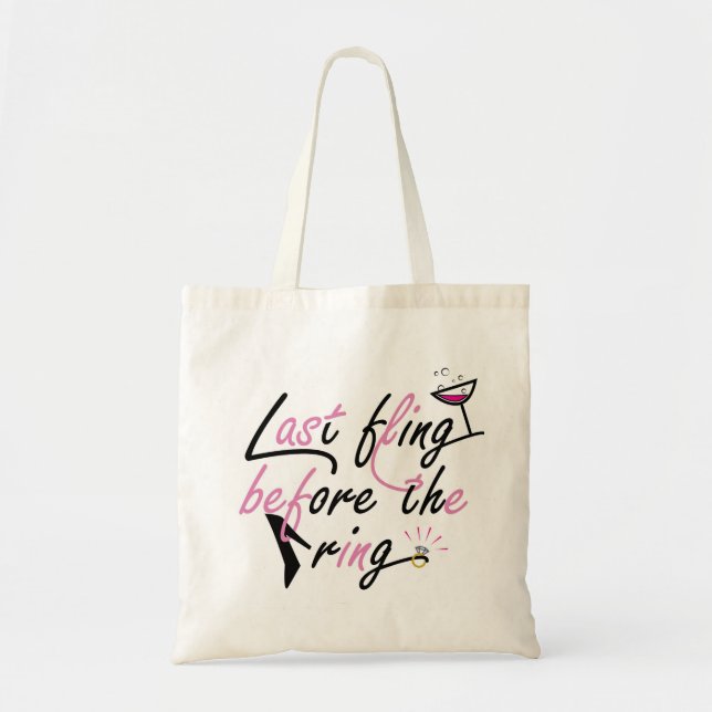 Bolso De Tela Diseño de fiesta de soltera (Frente)
