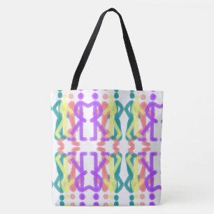 Bolso De Tela Diseño de Figuras Arcoíris