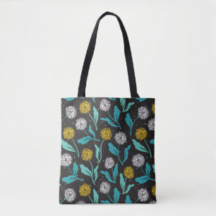 Bolso De Tela Diseño de flores y hojas de Dandelion