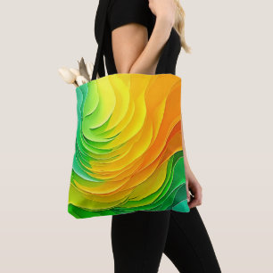 Bolso De Tela Diseño de flujo de energía de color abstracto