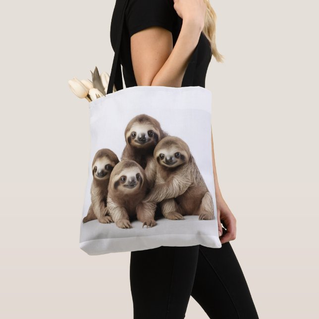 Bolso De Tela Diseño de fondo de perezosos (Detalle)