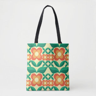 Bolso De Tela Diseño de fondo - flores y hojas. Nacimiento natur
