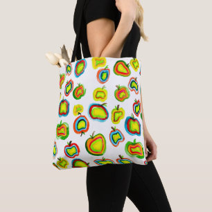 Bolso De Tela Diseño de fruta acuarela de manzana fundida