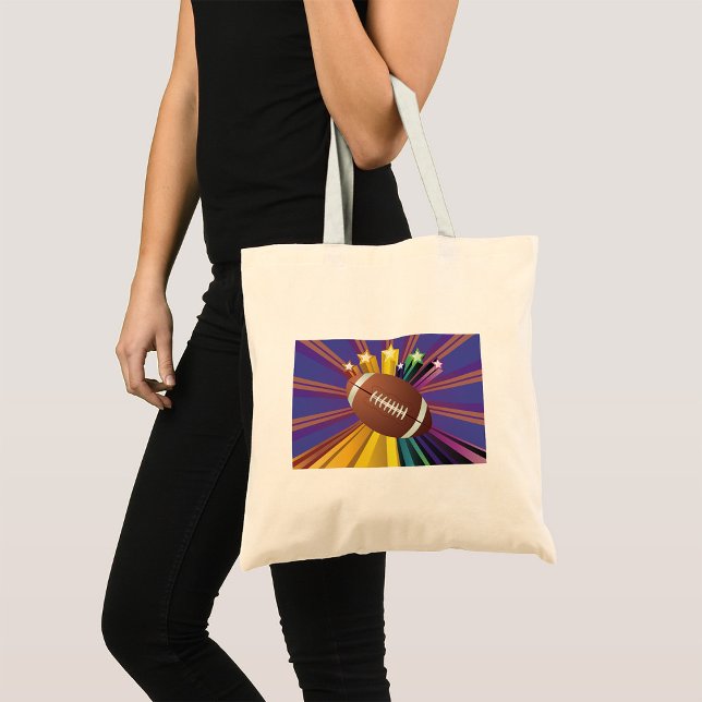 Bolso De Tela Diseño de fútbol con estrellas vibrantes arte de a (Subido por el creador)