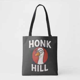 Bolso De Tela Diseño de ganso divertido de Honk Hill - Ave linda