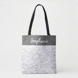 Bolso De Tela diseño de garrapatas abstracto de tote personaliza