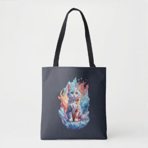 Bolso De Tela Diseño de gatos con fantasía de cristal