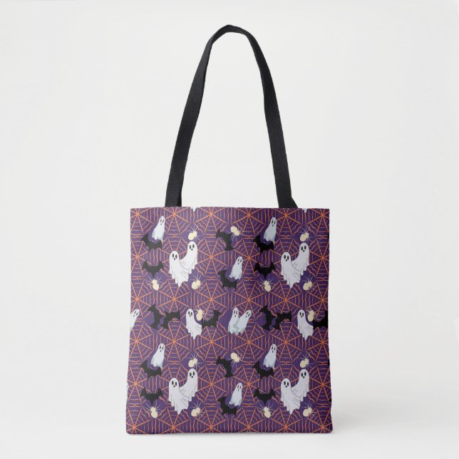 Bolso De Tela Diseño de Halloween (Anverso)