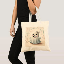 Bolso De Tela Diseño de Halloween de amigo fantasmal adorable