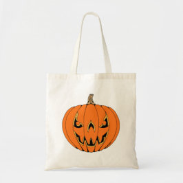 Bolso De Tela Diseño de Halloween de Jack-o'-Lantern espeluznant