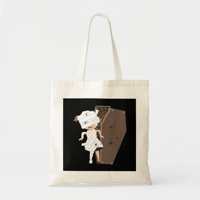 Bolso De Tela Diseño de Halloween de la marioneta Chica (Frente)