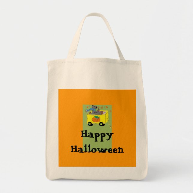 Bolso De Tela Diseño de Halloween sensacional (Frente)
