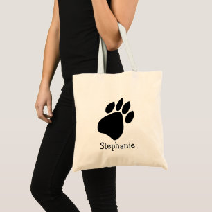 Bolso De Tela Diseño de Huella de Pata