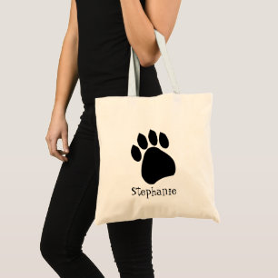 Bolso De Tela Diseño de Huella de Pata