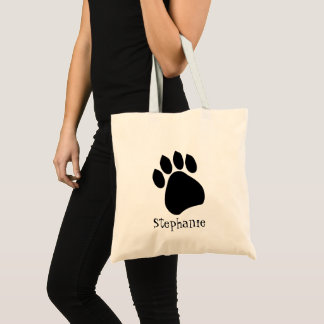 Bolso De Tela Diseño de Huella de Pata