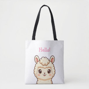 Bolso De Tela Diseño de ilustración de llama linda