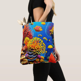 Bolso De Tela Diseño de jardines de coral subacuáticos