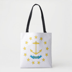 Bolso De Tela Diseño de la bandera de RHODE ISLAND -