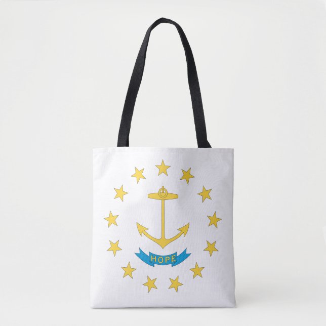 Bolso De Tela Diseño de la bandera de RHODE ISLAND - (Anverso)